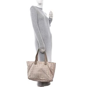 CHANEL Nylon Medium Travel Tote in Beige.
